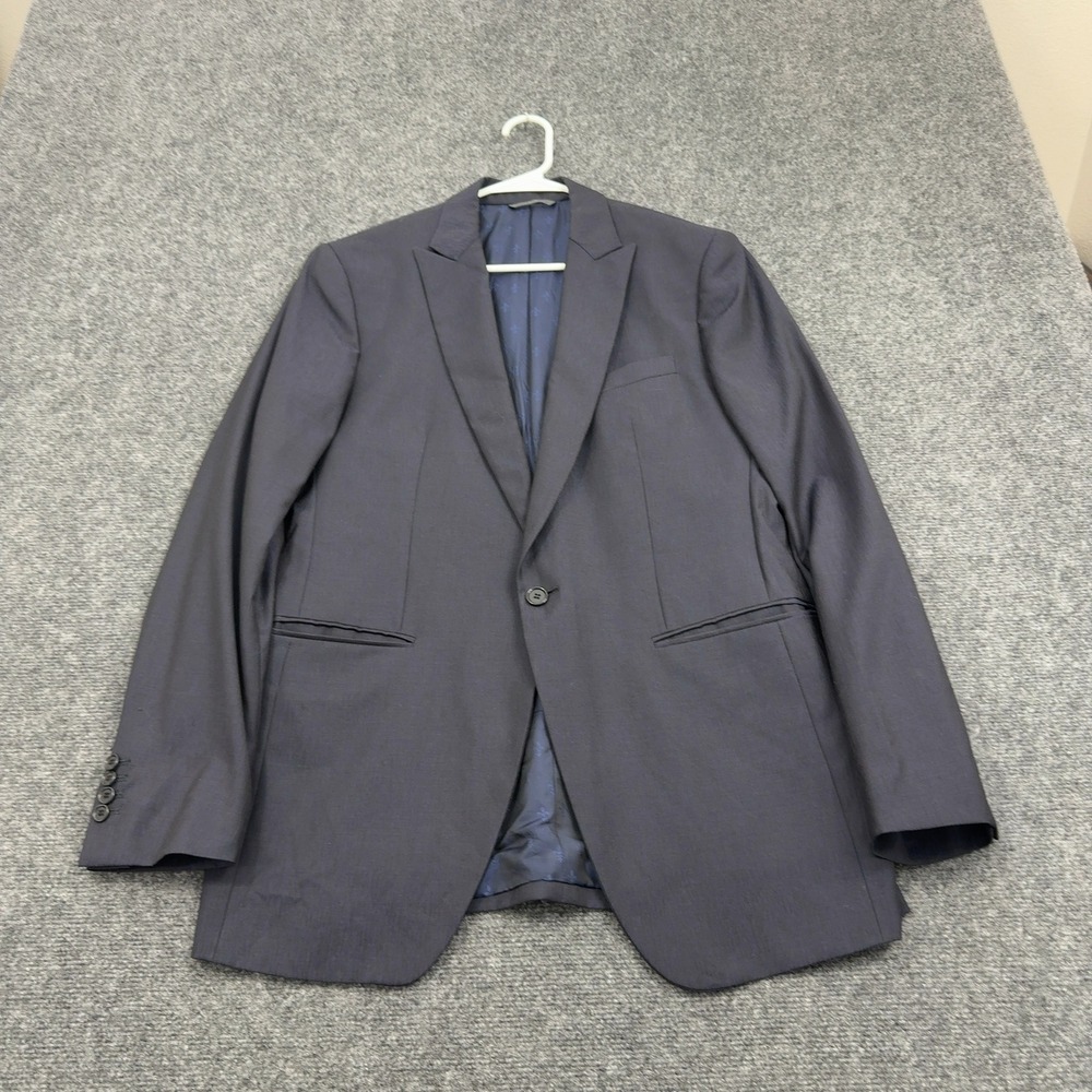 John Varvatos Blazer Mens 40 Blue Wool Made in Italy Two Button Luxury Business